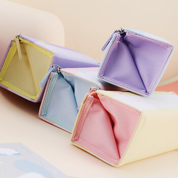 国誉（KOKUYO）淡彩星球·C2-R文具笔袋大容量铅笔收纳盒 内含侧袋 黄色1个 WSG-PCJ23Y