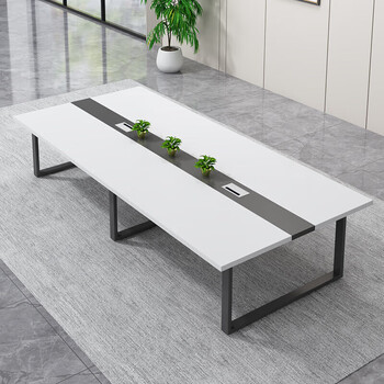 擎宅大小型会议桌洽谈培训桌椅长条桌办公桌工作台 3米会议桌+10把椅	