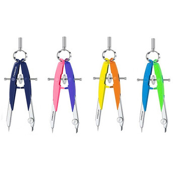 施德楼（STAEDTLER）中车圆规 精准锁距工程绘图工具套装 金属机械制图学生考试用铅芯款圆规-粉紫色55600-N2