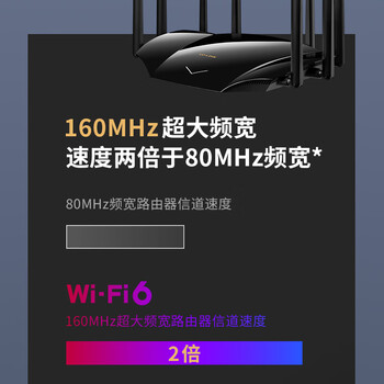 普联（TP-LINK） AX6000双频全千兆无线路由器 6000M速率 WiFi6高速网络 穿墙 家用智能 游戏路由 XDR6020易展版