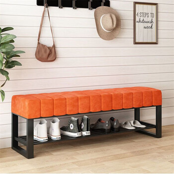 浩详元玄关进门简约换鞋凳新款现代入户轻奢门口软包进门穿鞋凳衣帽间