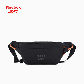 锐步多功能斜挎包女 大容量胸包男 运动户外机车骑行腰包 黑色 L码