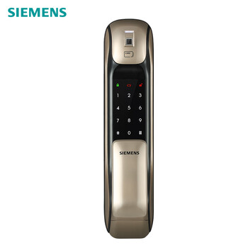 西门子指纹锁电子密码锁智能家用全自动磁卡入户防盗门锁木门c6 c627