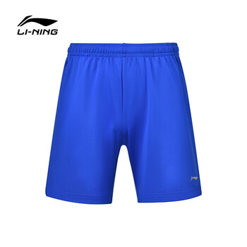 李宁（LI-NING）乒乓球运动短裤男女同款速干透气乒乓球服羽毛球短裤 鲜蓝色 XL 