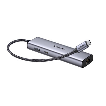 绿联 Type-C扩展坞转换器雷电4USB-C分线器转接头HDMI通用笔记本 6合1【HDMI+USB+网卡+PD】15598