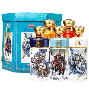 白水杜康 52度高度 粮食酿造 浓香型白酒 五虎上将500ml*5瓶整箱
