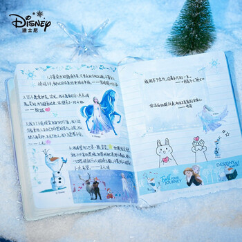 迪士尼(Disney)手账本礼盒套装 网红ins少女心记事本学生笔记本文具套装儿童女孩生日礼物 艾莎公主浅蓝 迪士尼(Disney)手账本礼盒套装 网红ins少女心记事本学生笔记本文具套装儿童女孩生日礼物 艾莎公主浅蓝