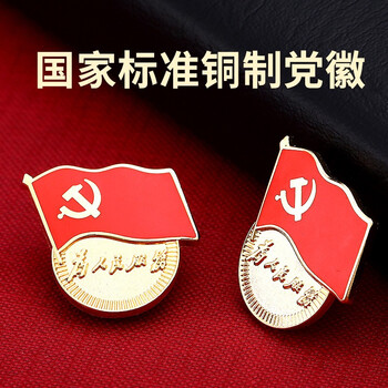 嘉然恒 铜制党徽5枚装别针款 国家标准款党员徽章胸章 嘉然恒 铜制党徽5枚装别针款 国家标准款党员徽章胸章