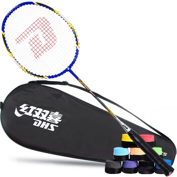红双喜DHS羽毛球拍单拍碳素比赛羽拍EG601蓝色(已穿线附手胶) 红双喜DHS羽毛球拍单拍碳素比赛羽拍EG601蓝色(已穿线附手胶)