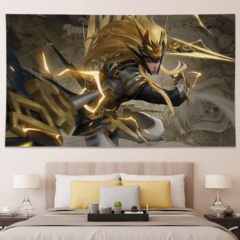 游戏英雄荣耀联盟lol背景布ins挂布床头宿舍网红装饰卧室 神威-马超