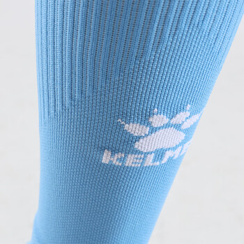 卡尔美（KELME）长筒足球袜防滑纱厚底高筒专业足球比赛训练精英运动袜 天蓝 XS
