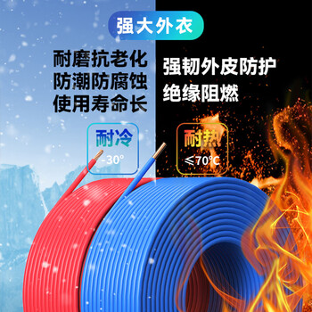 YANGFAN BV线 耐火阻燃单芯单股铜芯硬电线NH-BV1.5平方100米