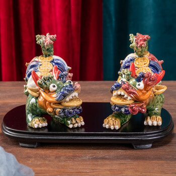 中国 麒麟　置物　f2250410 中国 麒麟 置物 f2250410