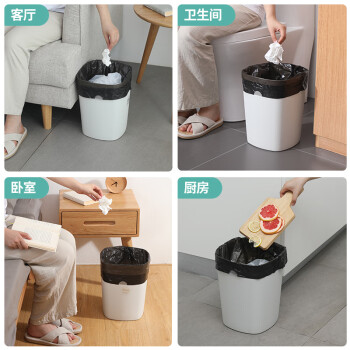 美丽雅抽绳垃圾袋300只1丝黑色45*50cm免撕厨房家用手提垃圾袋