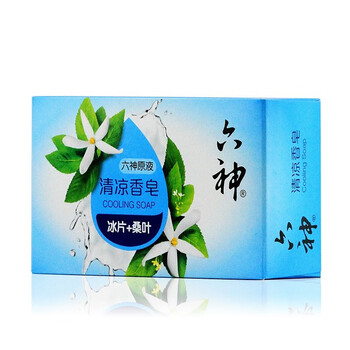 六神 香皂 清凉(冰片+桑叶)108G*3块 沐浴皂清洁留香全身用 新旧包装