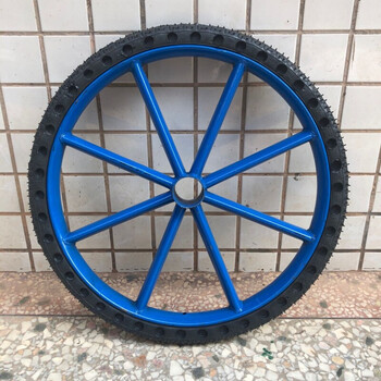 工地翻斗实心轮胎加厚钢圈发泡胎26朝阳手推架子车充气轮斗车轮子定制