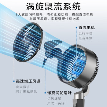 海尔（Haier）空气循环扇电风扇家用京东自营落地扇3D全自动摇头语音直流轻音伸缩电扇HFX-Y2353AP