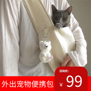 猫包外出便携宠物猫咪狗狗背包斜挎装猫的小型犬帆布包包单肩猫袋wj 白色斜挎包大号 图片价格品牌报价 京东