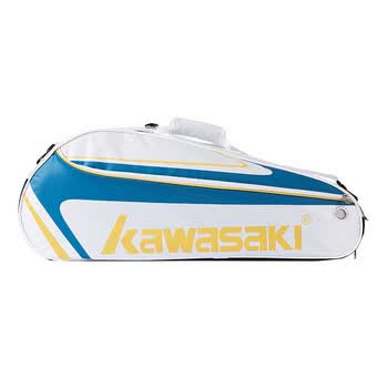 川崎（KAWASAKI）羽毛球包大容量手提单肩包球拍包袋子3支装A8354奶酪黄
