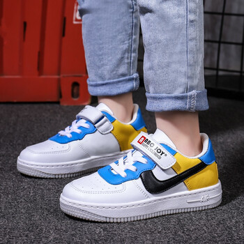 abc joy童鞋男儿童运动鞋女新款校园时尚小白鞋中大小少年透气舒适