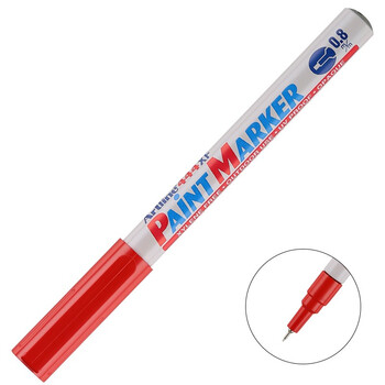 【开学必备】旗牌（Shachihata）Artline 办公学生油漆笔马克笔 记号笔 记录签字笔 大头笔 圆头 0.8mm 红色 EK-444XF