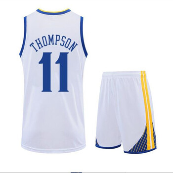 球衣复古勇士队球服城市版维金斯篮球衣常规版白色11号汤普森2xl身高