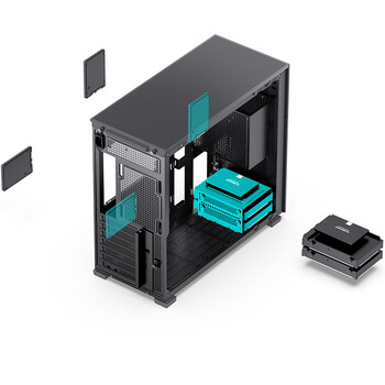 乔思伯（JONSBO）松果D41 MESH版黑色 ATX机箱（双360冷排/ATX电源/Type-c Gen2 10Gbps+/垂直风道/长显卡）
