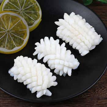 鱿鱼花冷冻目鱼花肉无冰衣深海生鱿鱼卷块海鲜火锅食材批发5斤装精选