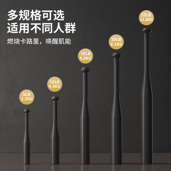 PROIRON普力艾 棒铃伊朗棒哑铃棒实心纯钢一体体能力量训练健身器材 15LB