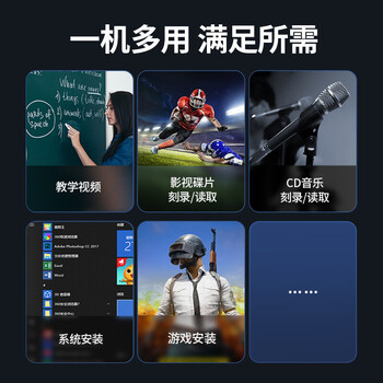 绿联8倍速外置移动光驱DVD光盘刻录机Type-C/USB双接口光盘提取器适用台式机外接光驱免驱动 商用