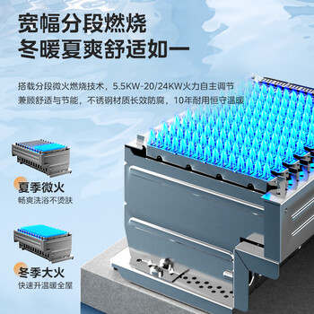 美的（Midea）无极双变频一级轻音燃气壁挂炉天然气采暖地暖家用锅炉热水器富氧密闭稳燃舱L1GB20-MC2DⅠ