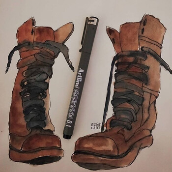 【开学必备】旗牌（Shachihata）Artline 超细勾线笔 防水绘图笔 漫画/设计/动漫专用 0.1mm 黑色 EK-231