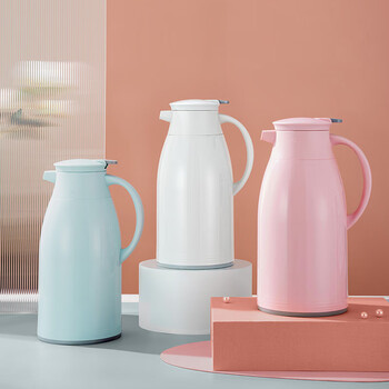 JEKO&JEKO保温壶家用热水瓶暖水壶大容量宿舍开水瓶玻璃内胆 1.9L淡蓝色