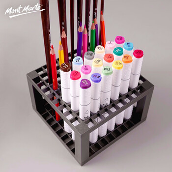 蒙玛特(MontMarte)笔架82孔画笔插笔架美术生毛笔笔筒铅笔收纳架油画水彩水粉水彩笔马克笔架子VMAXX0040