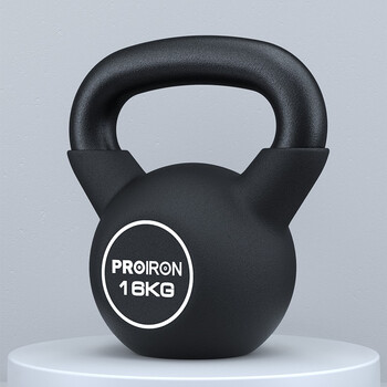 PROIRON普力艾 壶铃男士提壶哑铃壶健身壶铃铸铁深蹲练臀器械浸塑 16KG