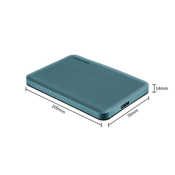 东芝（TOSHIBA）1TB 移动硬盘机械 V10系列 USB 3.2 Gen 1 2.5英寸 黛绿 兼容Mac 高速传输 密码保护 轻松备份