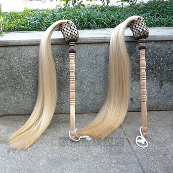 太极 道士 戏具 拂尘桃木柄真马尾拂尘 太极拂尘 手工武术佛尘 武当