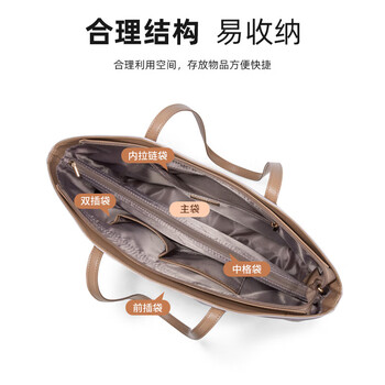 POLO电脑包女手提笔记本15.6英寸适用苹果华为联想通勤单肩包托特包女