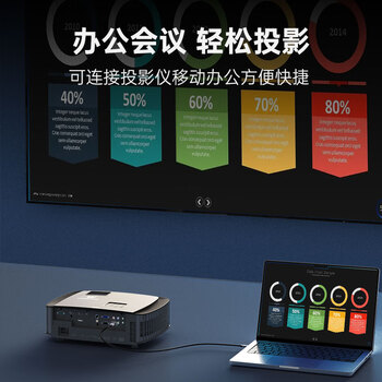 优籁特（ULT-unite）DP转HDMI转换线4K60Hz高清线1.2版公对公DisplayPort转hdmi电脑连接电视投影仪显示器线1米