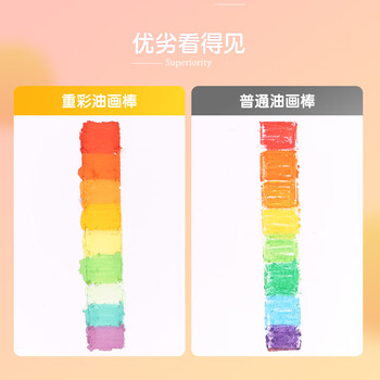 晨光（M&G）文具24色圆杆重彩油画棒专业美术油性色粉棒儿童初学者彩绘油彩棒绘画91134HX生日开学礼物