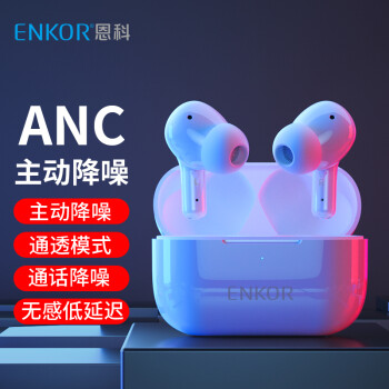 恩科 （ENKOR）EW28 主动降噪真无线蓝牙耳机智能触控商务运动入耳式苹果华为小米手机耳机通用