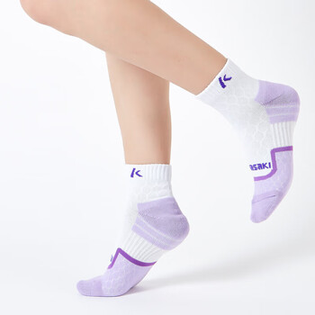 kawasaki川崎专业羽毛球袜运动袜透气包裹加厚毛巾底女款中袜3双装三色 kawasaki川崎专业羽毛球袜运动袜透气包裹加厚毛巾底女款中袜3双装三色