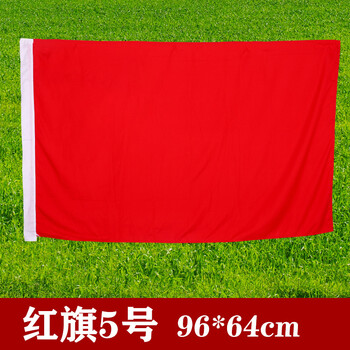 南山驹 纯红旗加厚空白红旗纳米防水旗子带杆演出表演用会议室办公室