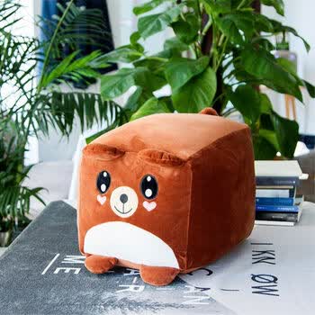 猪猪公仔毛绒玩具方形熊抱枕娃娃可爱女孩睡觉抱枕生日玩偶萌礼物