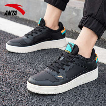 安踏男鞋板鞋2023年春季新款男士透气低帮休闲运动鞋时尚百搭小白鞋男