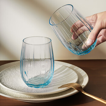 帕莎帕琦（Pasabahce）进口玻璃杯无铅水杯饮料啤酒杯380毫升1只420405蓝色