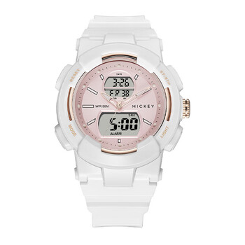 迪士尼disney米奇时尚街头防水运动手表学生男女电子表时尚潮流腕表粉