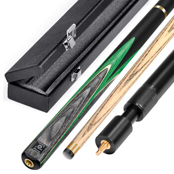 奥秘新代绿色风暴斯诺克台球杆小头中式黑八8桌球杆分体10mm枪手系列