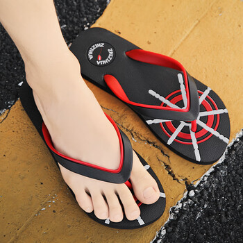 回力瑞大号人字拖鞋男士凉拖夏季男潮流韩版个性沙滩大码情侣外穿黑色