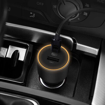 小米车充电器车载多功能双usb汽车点烟器头一拖二2接口100w快充版 车